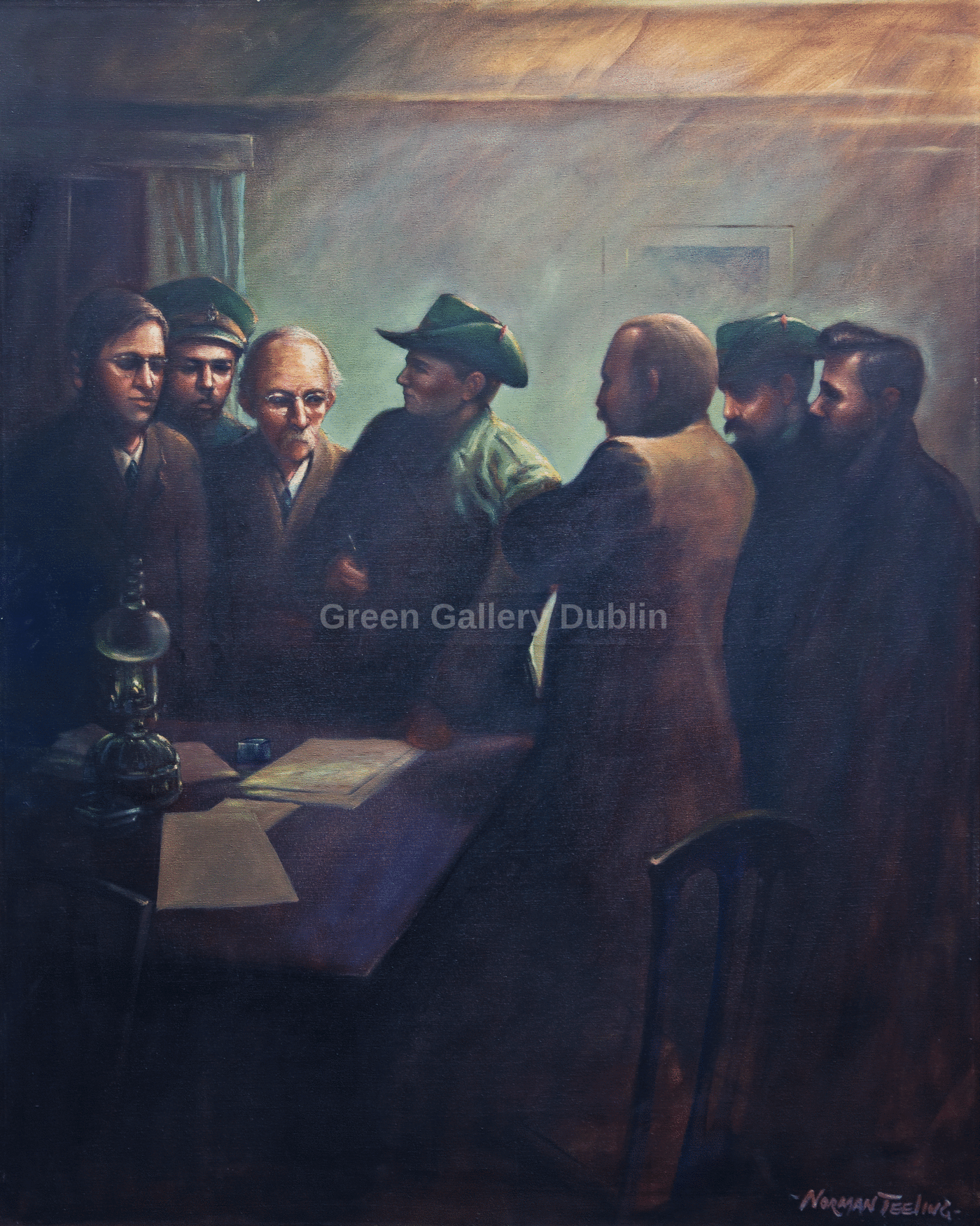 'The Signing Of The Proclamation' by Norman Teeling - Green Gallery