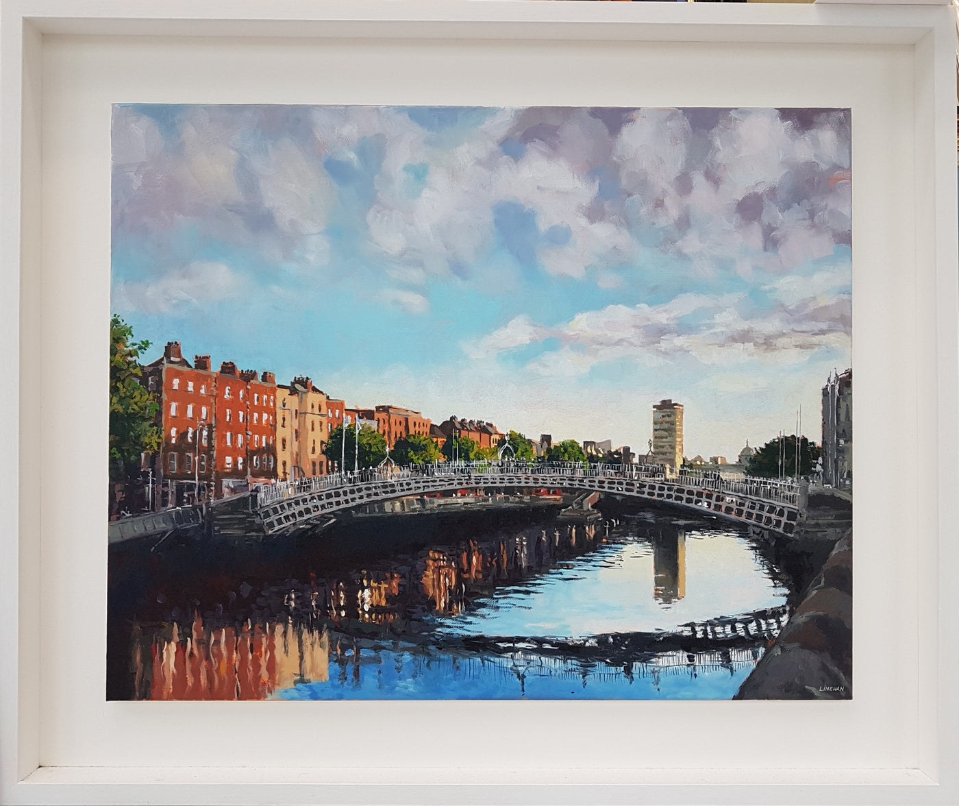 Ha'Penny Bridge River Liffey Dublin