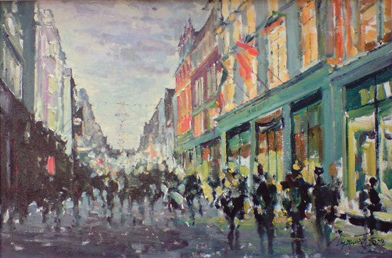 Magical Colours of Grafton St by Tetyana Tsaryk - Green Gallery