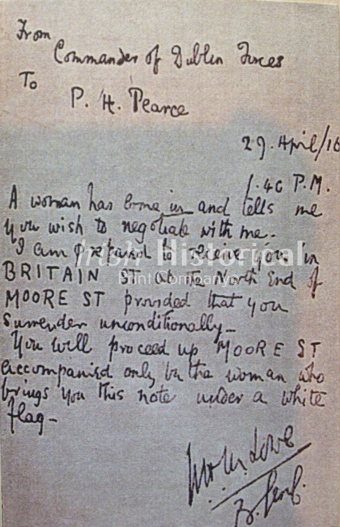 Letter from Commander of Dublin Forces to Pearse - Green Gallery