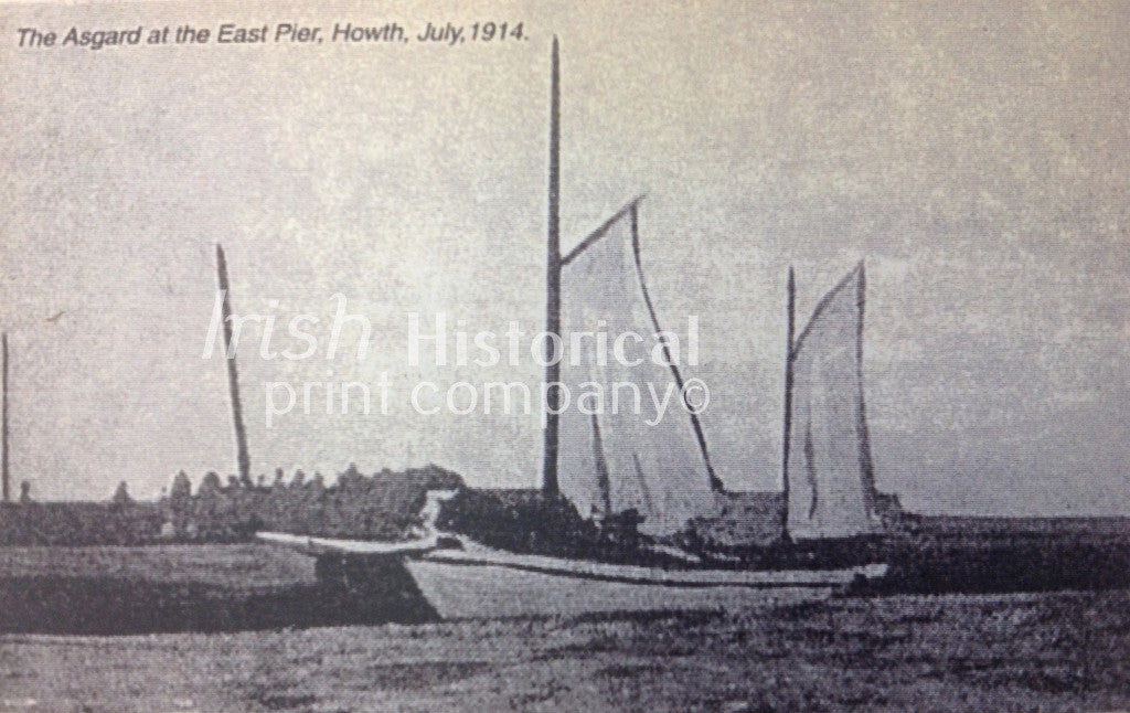 The Asgard, at the East Pier, Howth, July 1914 - Green Gallery