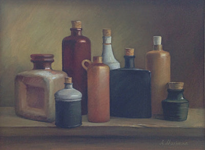 Ceramic and Glass Bottles by Angela Maximova - Green Gallery