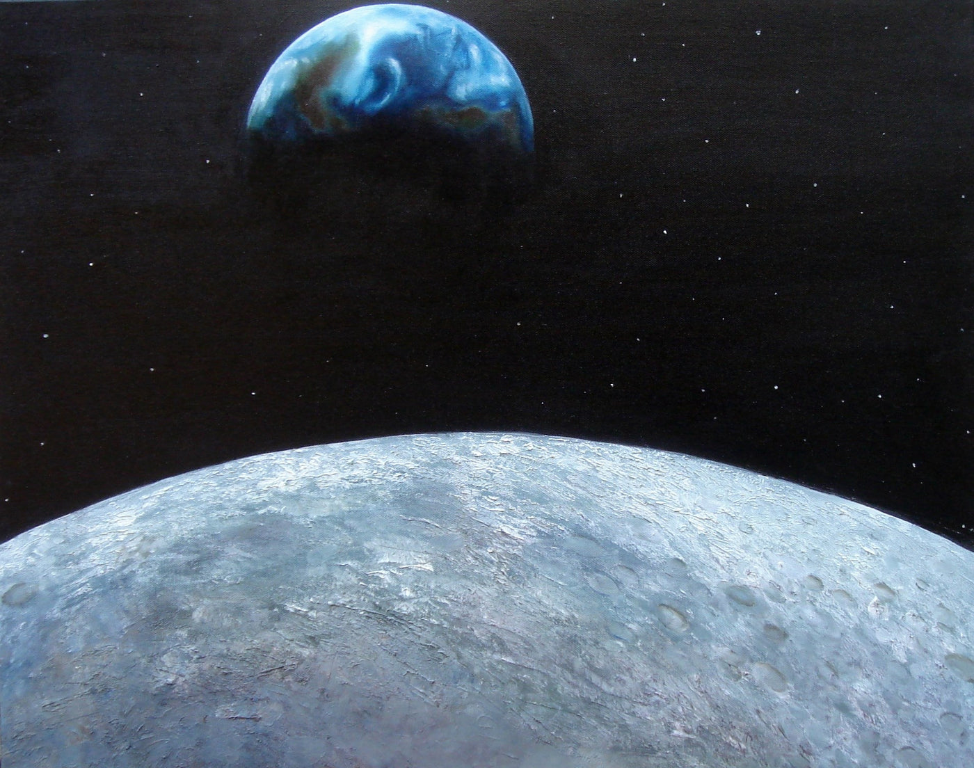 'Far Above the Moon, Planet Earth Is Blue (Space Oddity)' by Frank O'Dea - Green Gallery