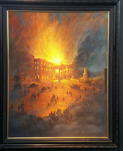 The GPO Burning by Norman Teeling - Green Gallery