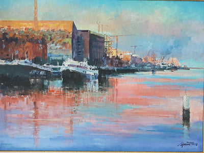 Sunset Docks River Liffey