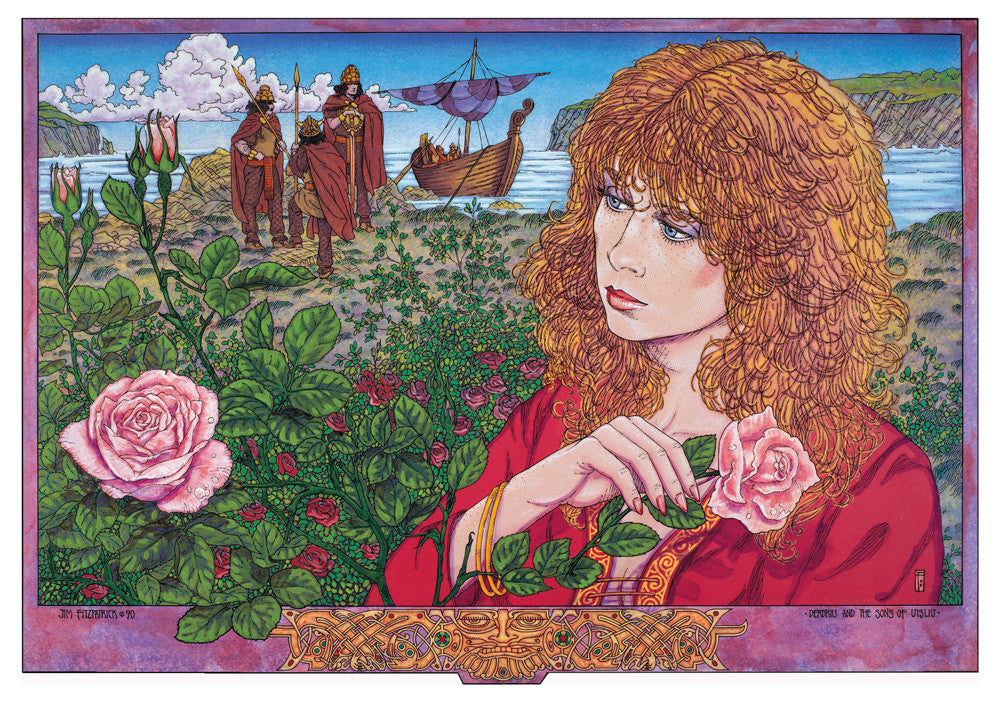 Derdriu And The Sons Of Uisliu by Jim FitzPatrick - Green Gallery