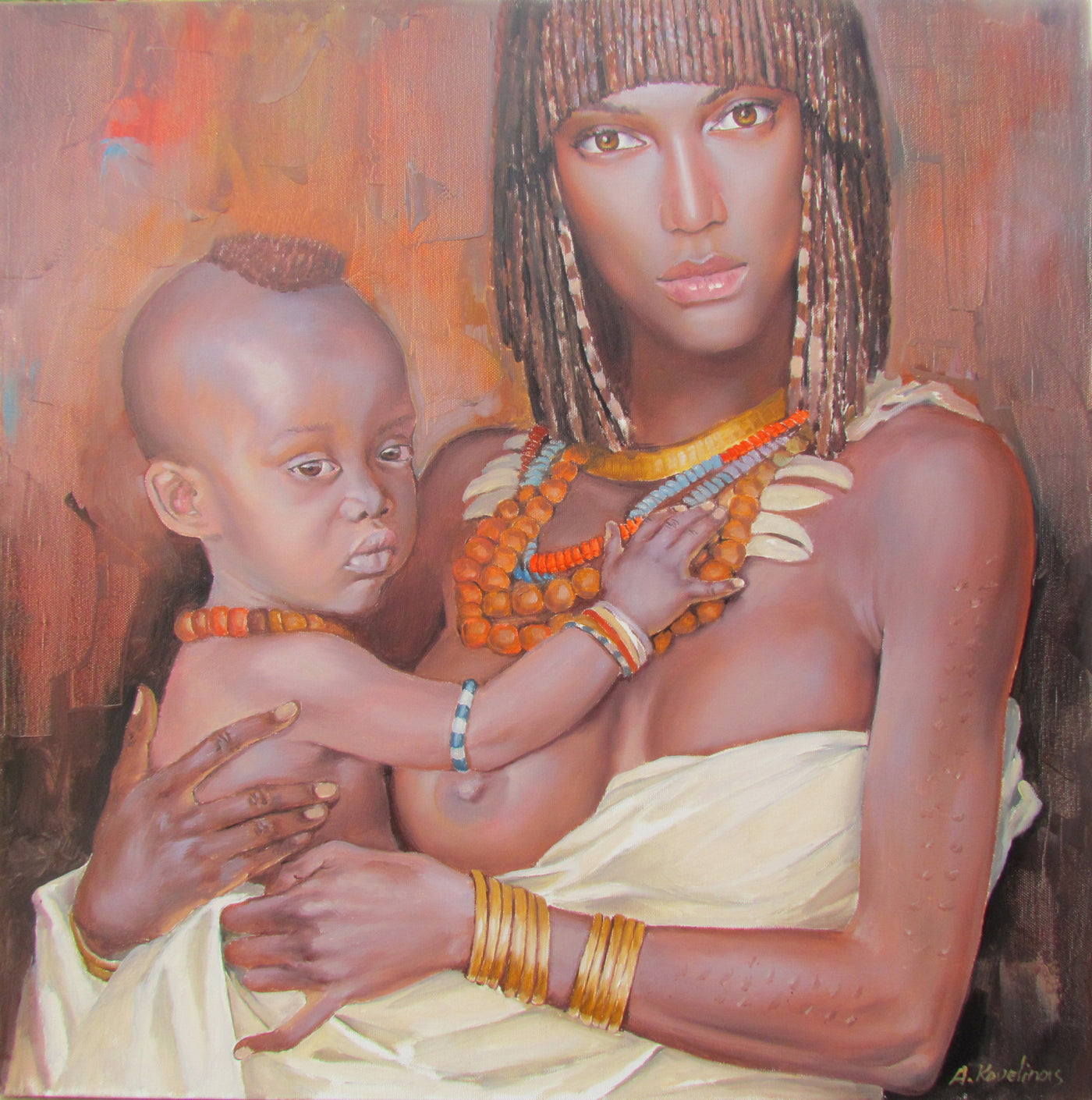 African Mother And Child by Andrius Kovelinas - Green Gallery