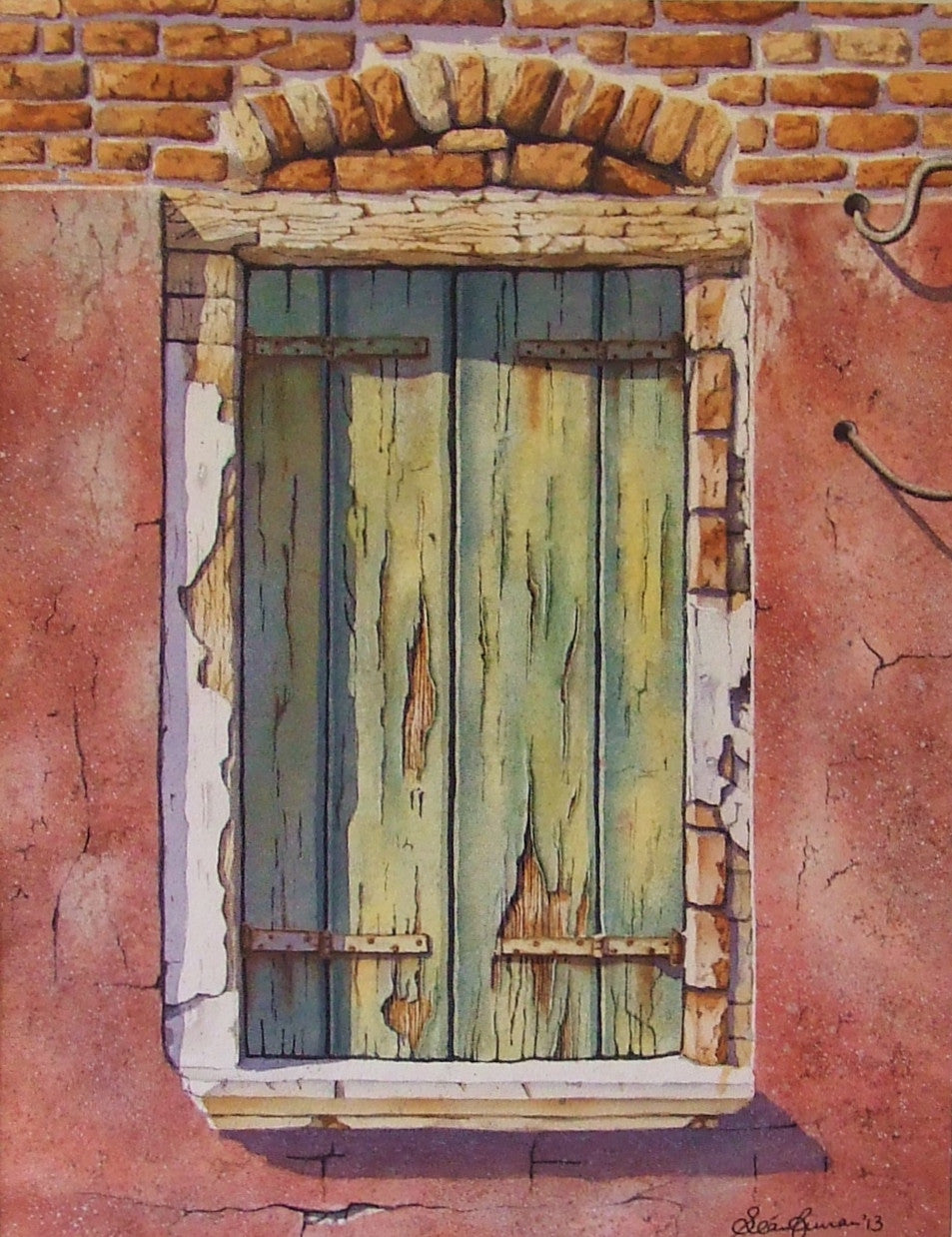 Window Shutter. Burano, Venice by Sean Curran - Green Gallery