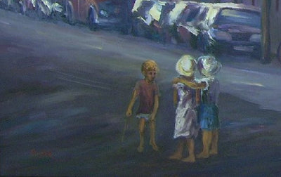 Children playing, Oxmantown Road - Green Gallery