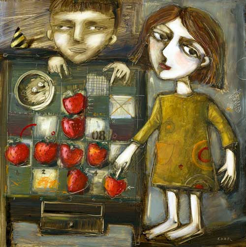 Choosing a Strawberry by Ludmila Korol - Green Gallery