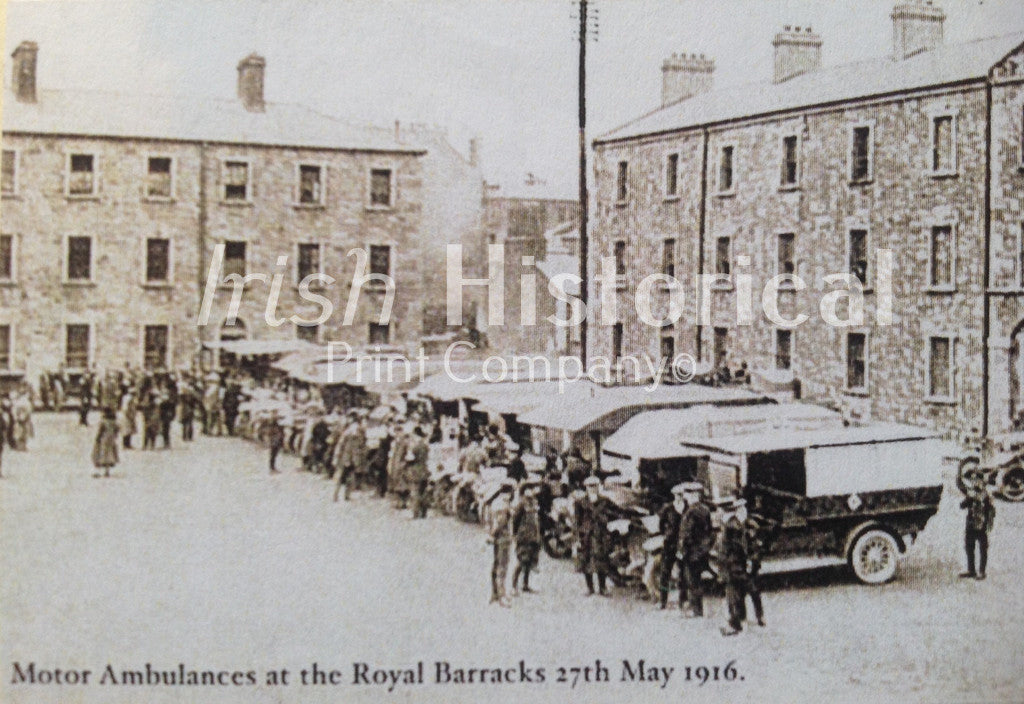 Motor Ambulances at the Royal Barrack's 27th May 1916 - Green Gallery
