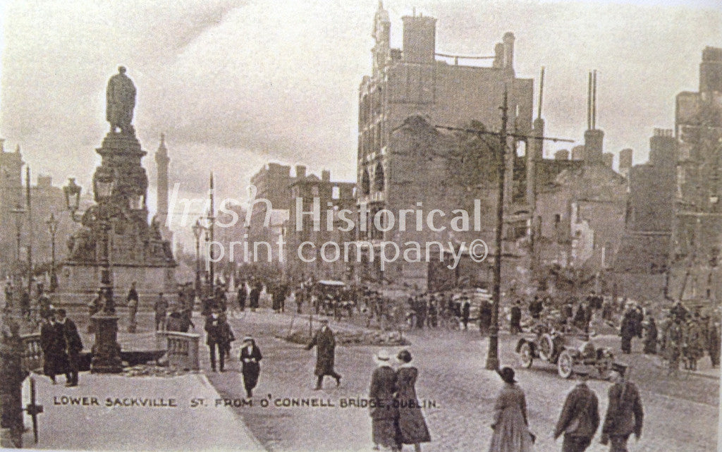 Lower Sackville St from O'Connell St, Dublin - Green Gallery