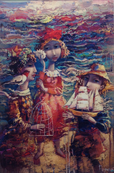 At The Seaside by Oksana Popova - Green Gallery