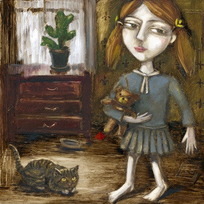 Playing With Kitten by Ludmila Korol - Green Gallery