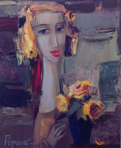 Yellow Flowers by Oksana Popova - Green Gallery