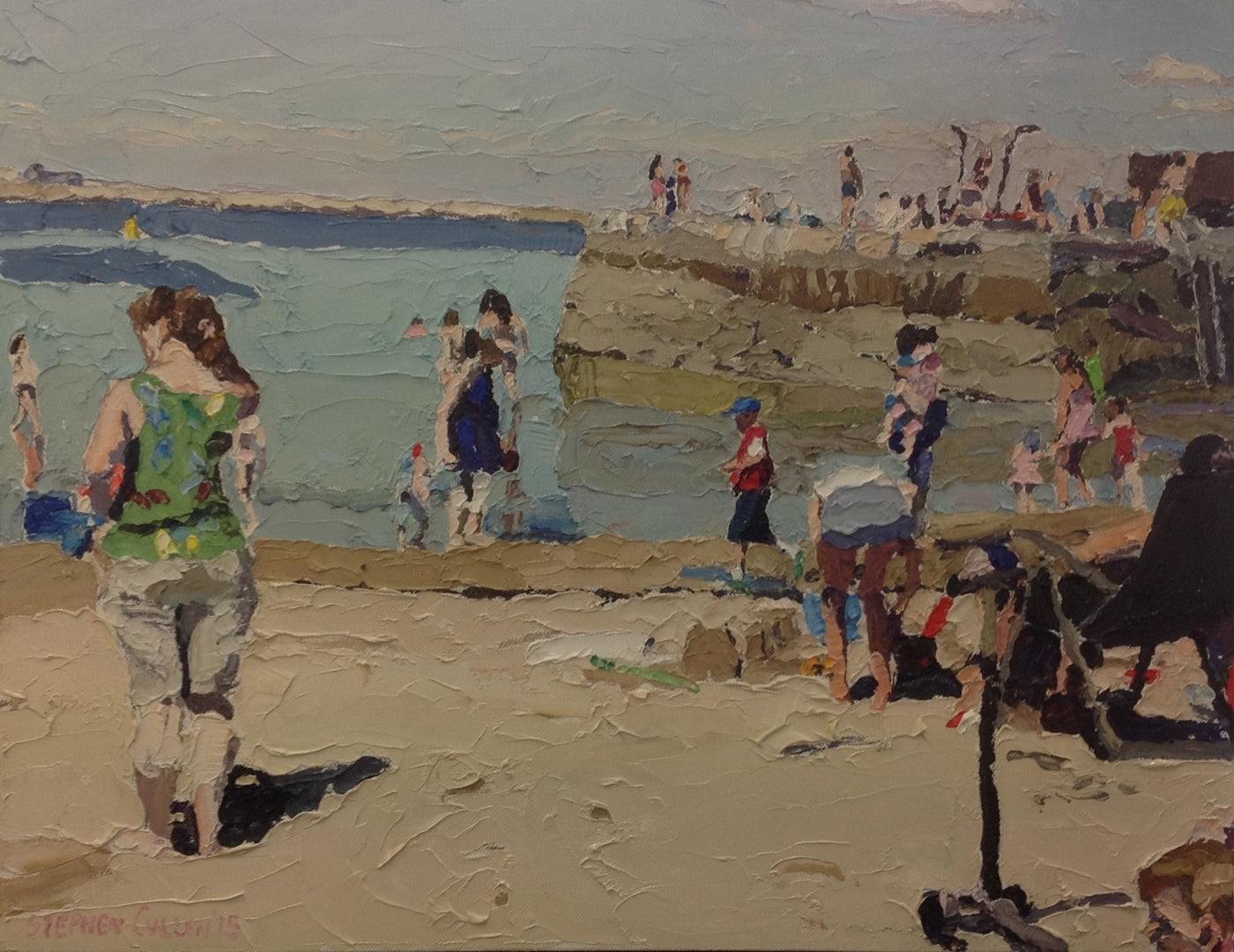 People Watching, Sandycove by Stephen Cullen - Green Gallery