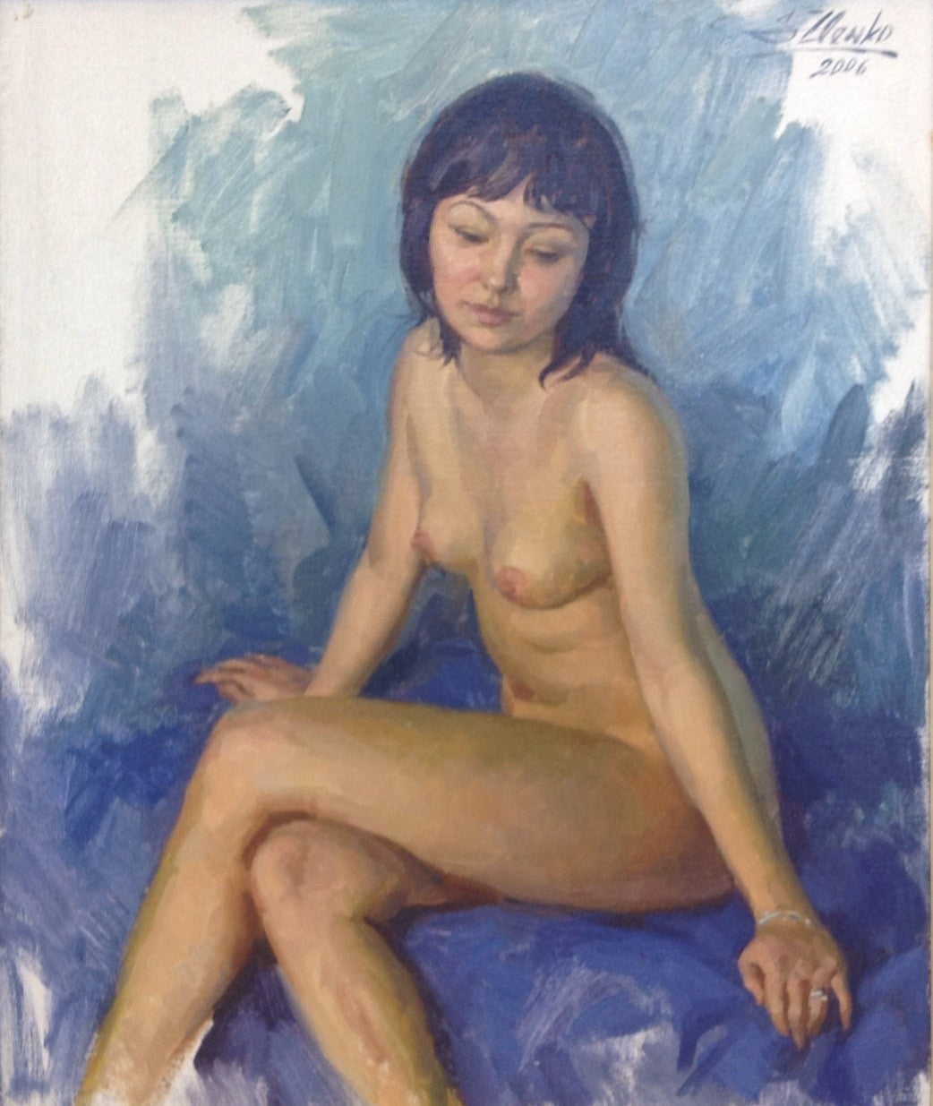 Nude In Blue - Green Gallery
