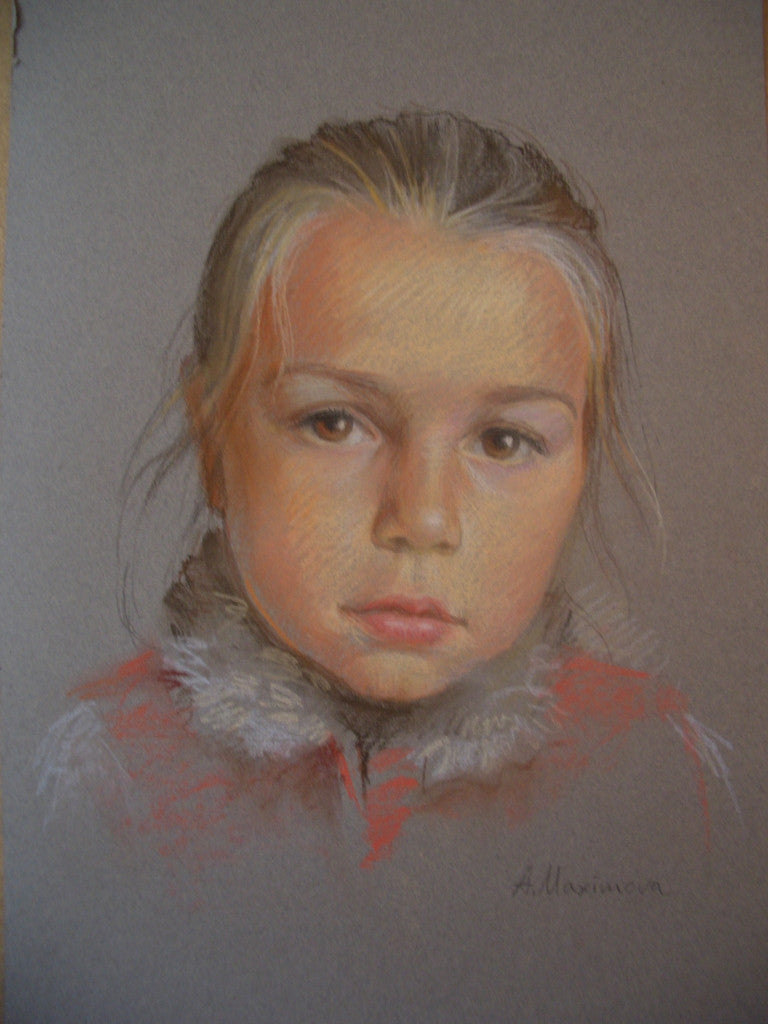 Little Girl Portrait - Green Gallery