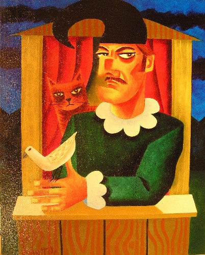 Mr. Punch With Cat and Bird by Graham Knuttel - Green Gallery