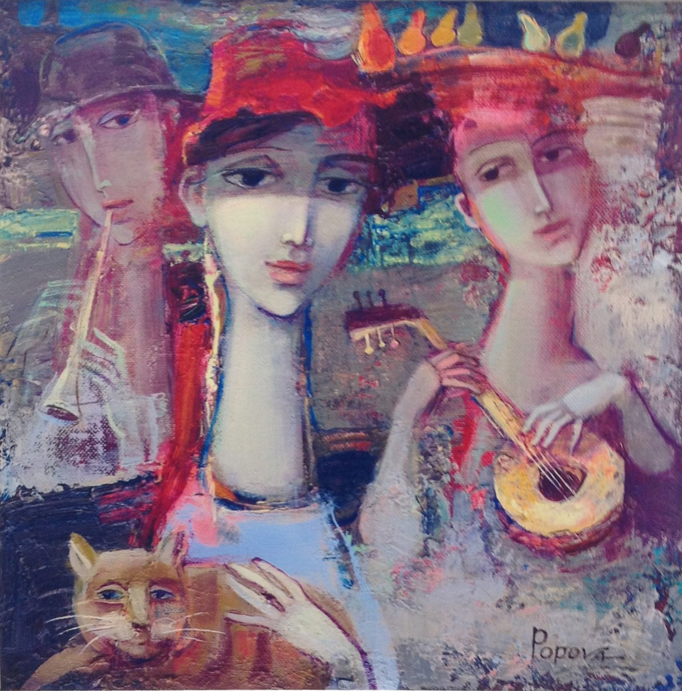Music For Kitty by Oksana Popova - Green Gallery