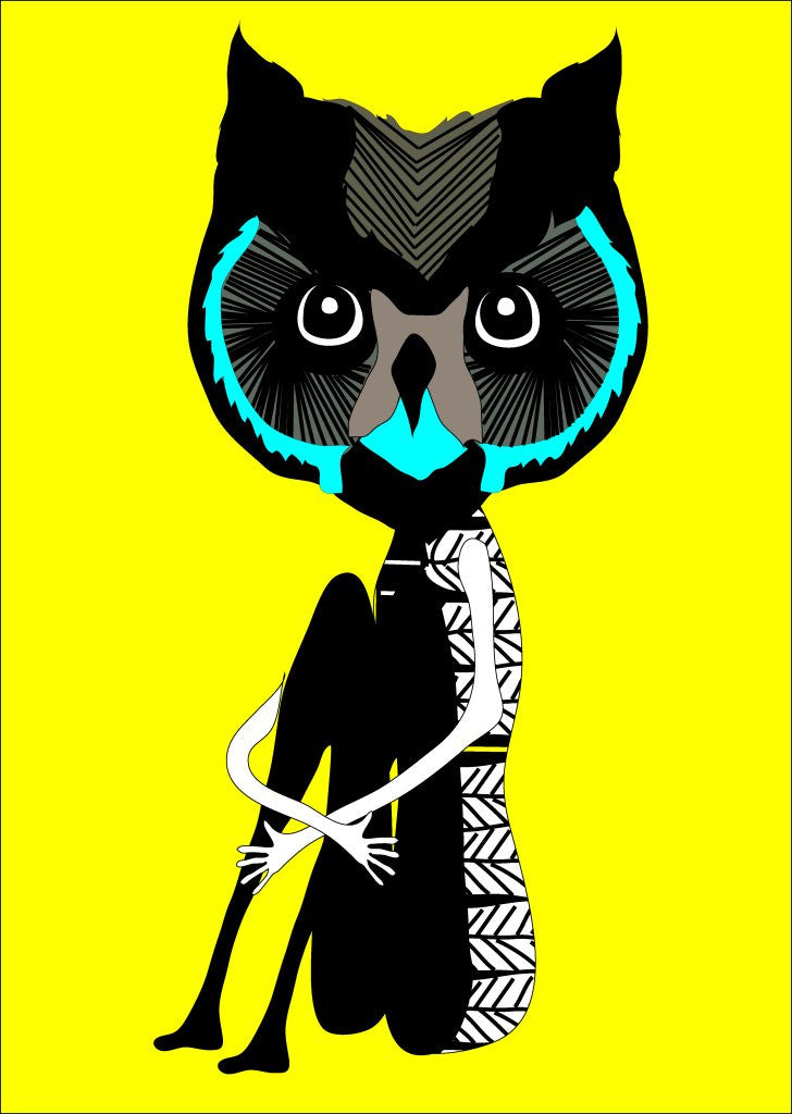 Owl Girl (Yellow) - Green Gallery