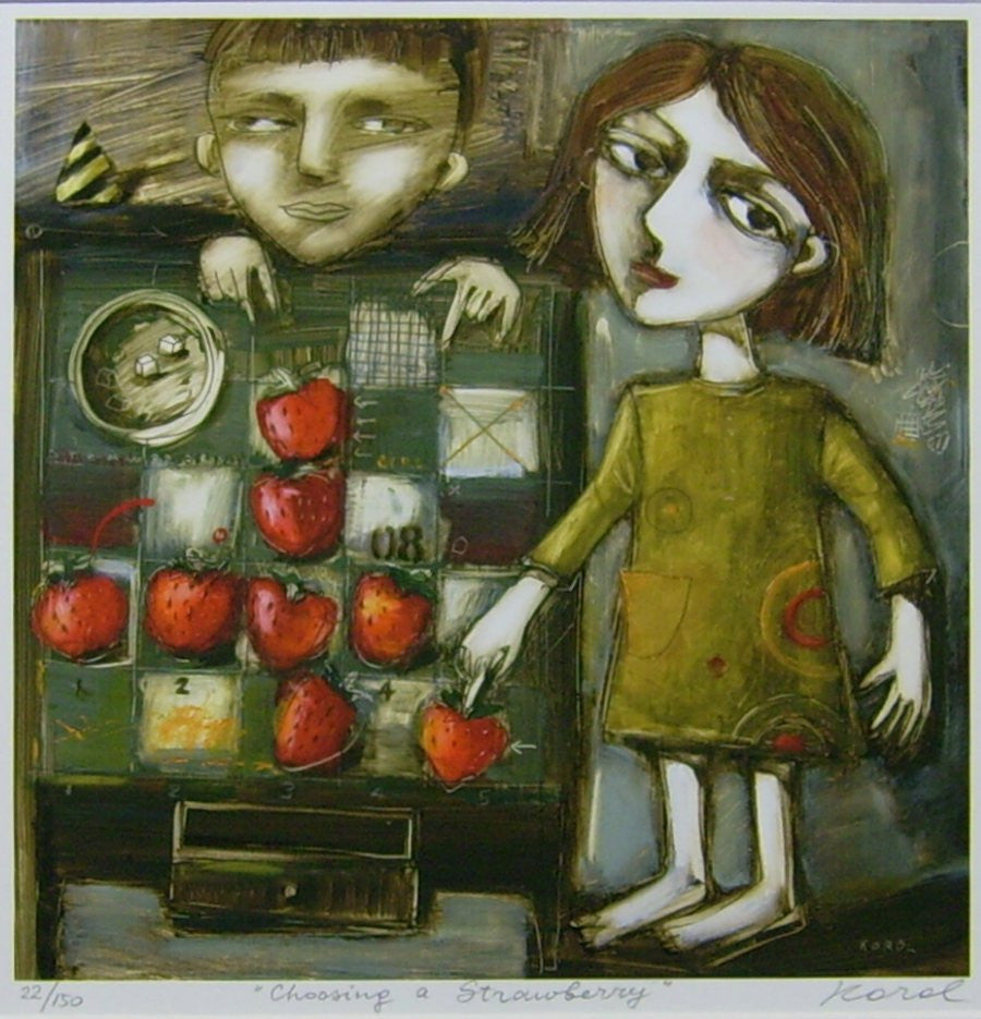 Choosing a Strawberry by Ludmila Korol - Green Gallery